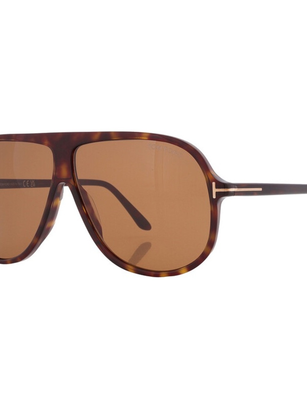 Tom Ford Spencer Tortoiseshell Frame Sunglasses with Brown Lenses